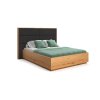Dubová manželská postel Dome s čalouněním Storm 99, boční pohled.